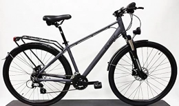 CLOOT Bicicletas híbrida CLOOT Bicicleta hibrida o Trekking Adventure 7.1 Disc Shimano 24V con Horquilla con Bloqueo y Frenos de Disco hidráulicos, Bicicletas para Hombre y para Mujer.(Talla L (176-188))