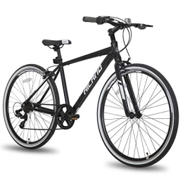 ROCKSHARK Bicicletas híbrida Hiland 700c - Bicicleta de trekking para mujer, Shimano 7 velocidades, paso profundo, híbrido, bicicleta para mujer