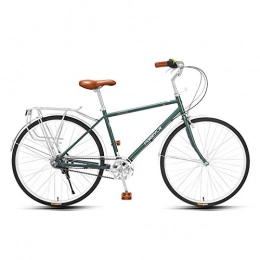 JKCKHA Bicicleta De Ciudad para Hombres, Híbrida De 5 Velocidades, para Uso Urbano,Azul