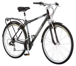 Schwinn Bicicletas híbrida Schwinn Descubra Bicicletas híbridas para Hombres y Mujeres, con Marco de Aluminio City Drivetrain de 21 velocidades, Blanco y Negro