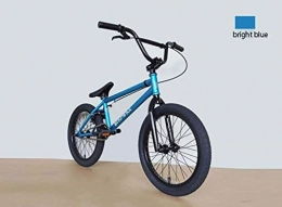 YOUSR Bicicleta Bicicleta BMX Bikes De 18 Pulgadas para Nios, Cuadro De Acero De Alta Resistencia Y Alto Contenido De Carbono, Manivela, Juego De Bielas 25T, Freno En U Y Palanca De Freno Ligera Brightblue