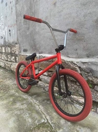 SWORDlimit Bicicleta Bicicleta BMX Freestyle de 20 pulgadas, cuadro de tubo de acero de alta resistencia, buje trasero de aluminio con eje de tarjeta 9T + manivela de 8 teclas + 25T, neumtico de 20 X 2.3 ", rojo