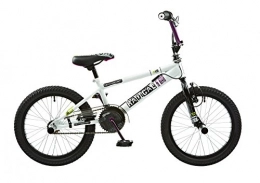 Rooster BMX Bicicleta BMX Rooster Radical de 18 pulgadas con rotor y clavijas, infantil, blanco / morado