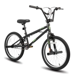 HH HILAND BMX Hiland Bicicleta BMX Freestyle de 20 Pulgadas Bicicletas Freestyle, Sistema de Rotor de 360°, Estilo Libre, 4 Pegs, Rueda Libre, Color Negro