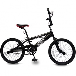 Jago Bicicleta Jago "Black Phantom – Bicicleta BMX 20 pulgadas Rueda / Bike, manillar giratorio de 360 °, 4 Pegs, Freestyle de horquilla
