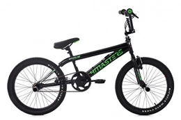 KS Cycling Bicicleta KS Cycling BMX Freestyle 4Masters Bicicleta, Color Negro-Verde, tamao 20
