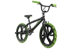 KS Cycling BMX KS Cycling Crusher Freestyle Bicicleta BMX (20''), Color Negro y Verde, Niños, 20 Zoll, 28 cm