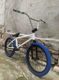 SWORDlimit Bicicleta SWORDlimit Bicicleta BMX Freestyle de 20 Pulgadas, Cuadro de Tubo de Acero de Alta Resistencia, Eje Trasero de Aluminio con Eje de Tarjeta 9T + manivela de 8 Teclas + 25t, neumático Azul de 20 x 2.3