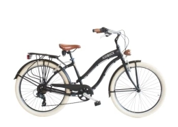 AIRBICI Bicicleta AIRBICI Bicicleta Cruiser Mujer 26" Color Negro | Bicicleta de Paseo Ruedas Anchas 26 Pulgadas | Bici Beach Cruiser 26", 6 Velocidades, Chasis de Aluminio, Guardabarros, Luces LED y Portaequipajes