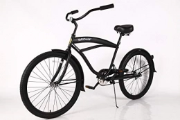 movable Bicicleta Beach Cruiser Bike Coral, para Hombres, con Estructura de Acero de 26", Bicicleta de una Velocidad de una Velocidad con Frenos de montaña y neumáticos Anchos de Apoyo, con suspensión