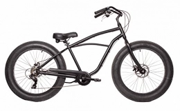 FK Cycling Bicicleta Bicicleta Chopper Crucero, Ruedas Fat Bike 26" x 4.0 Cambio de Marchas Shimano 7 velocidades