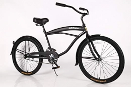 movable Crucero Bicicleta de playa para mujer Cruiser Bike Coral, marco de acero de 26 pulgadas, de una sola velocidad, con frenos y ruedas anchas, sillín ancho acolchado y empuñaduras suaves, con suspensión