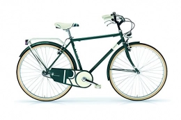 MBM Bicicleta Bicicleta Hombre Elegante MBM Riviera 28 Pulgadas Bastidor y Luces Verde Escuro