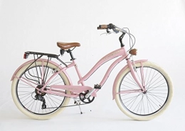 Via Veneto Bicicleta Via Veneto - Bicicleta Cruiser para mujer, fabricada en Italia, Mujer, pink lady