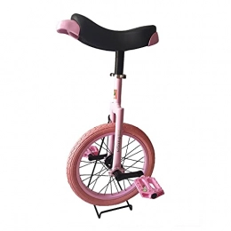 aedouqhr Bicicleta aedouqhr Bicicleta Monociclo para niños Unisex, Asiento Ajustable de 16 Pulgadas con una Rueda para Fitness al Aire Libre, Rueda de butilo a Prueba de Fugas, Carga: 150 kg, Rosa