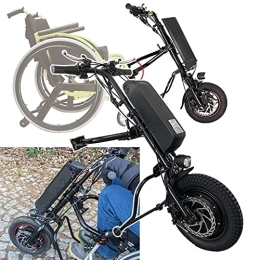  Bicicleta Attacco per sedia a rotelle elettrica portatile e confortevole, sedia a rotelle da 20 km / h - Testa di trasmissione elettrica, Kit di conversione per sedia a rotelle da 12 pollici, autonomia di CRO