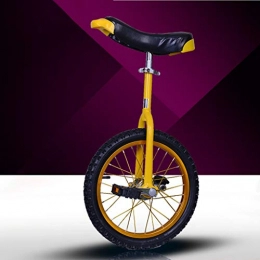 BOT Bicicleta BOT Monociclos para Adultos, Soporte para Monociclo, Asiento Ajustable, Hebilla de aleacin de Aluminio, neumticos Antideslizantes y Pedales Antideslizantes, manivela forjada (Color : 18in-Yellow)