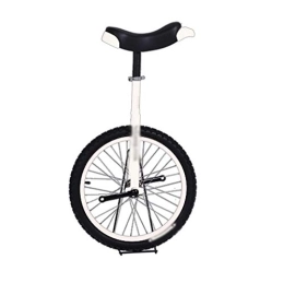 Dbtxwd Bicicleta Dbtxwd Monociclo de Marco de Rueda de Bicicleta con Asiento de sillín de liberación cómoda y neumático Antideslizante Bicicleta de Ciclismo de 14"a 24", Blanco, 24 Inch