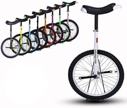 ERmoda Monociclo ErModa Monociclo, Bicicleta, Ejercicio al Aire Libre, Fitness, Salud Infantil, Equilibrio, Ciclismo Divertido, Fitness, Asientos Ajustables (Color : Bianco, Size : 18 Inch)