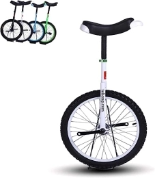 ERmoda Bicicleta ErModa Monociclo con Ruedas for niños / niños / Adolescentes de 12 años, Adecuado for Adultos / Hombres / Monociclo de 20 Pulgadas for Padres (Color : Bianco, Size : 16 Inch)