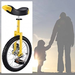 GAOYUY Bicicleta GAOYUY Monociclo Al Aire Libre, Sillín Ergonómico Contorneado Marco De Acero De 16 Pulgadas Fuerte Y Robusto Adecuado For 120 CM-155 CM (Color : Yellow, Size : 16 Inches)