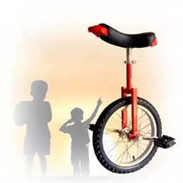 GAOYUY Bicicleta GAOYUY Monociclo De 16 / 18 / 20 / 24 Pulgadas, Deportes De Ciclismo Al Aire Libre Neumático Antideslizante Ciclo Equilibrio Ejercicio Diversión Fitness para Adultos Niños (Color : Red, Size : 16 Inch)