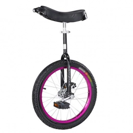 GAOYUY Bicicleta GAOYUY Monociclo, Fuerte Estructura De Acero Al Manganeso Monociclo con Ruedas De 16 / 18 / 20 / 24 Pulgadas Unisex Perfecto For Principiantes / Niños (Color : Purple, Size : 18 Inches)