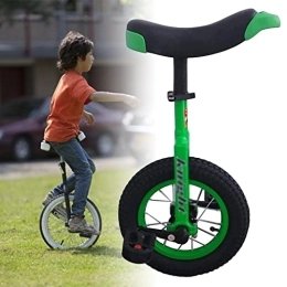 HWBB Bicicleta HWBB Monociclo Monociclo de Rueda Pequeña de 12"para Principiantes / Niños, para Personas de 36 a 53 Pulgadas de Alto, Bicicleta de Equilibrio de Altura Ajustable (Color : Green)