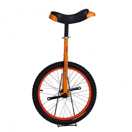 HWF Monociclo HWF Monociclo 18 / 16 / 20 Pulgada Rueda Monociclo Freestyle Naranja, con Silla Montar Marco Bielas Horquilla Acero Neumtico Goma para Adolescentes Adultos Paseo Bicicleta Esttica
