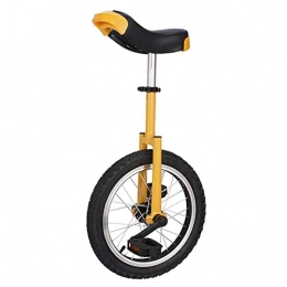 GAOYUY Bicicleta Monociclo, 16 / 18 / 20 Pulgadas Monociclo Freestyle Marco De Llanta De Aleación De Aluminio Y Abrazadera De Asiento Ajustable De Liberación Rápida For Niños Adultos ( Color : Yellow , Size : 16 inches )