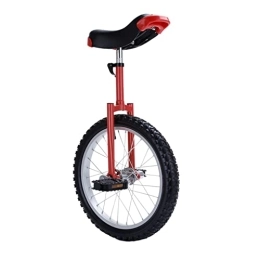  Monociclo Monociclo a ruota Bicicletta da competizione Bicicletta a ruota singola Balance Bike Sport all'aria Aperta Mountain Bike Esercizio di Fitness con sedile regolabile facile red-18inch