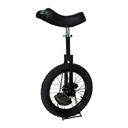 LRBBH Bicicleta Monociclo, Acrobacia Ajustable en Altura Equilibrio de Bicicleta Ejercicio SillíN ErgonóMico Contorneado, Adecuado para NiñOs Principiantes / 16 inches / Negro