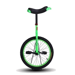  Monociclo Monociclo Ajustable 14" / 16" / 18" / 20" Pulgadas Equilibrio Verde Ejercicio Diversión Bicicleta Fitness para Niños / Adultos, Cumpleaños (Color: Verde, Tamaño: Rueda De 16 Pulga