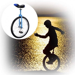 GAOYUY Bicicleta Monociclo Al Aire Libre, 24 Pulgadas Marco De Llanta De Aleación De Aluminio Y Abrazadera De Asiento Ajustable De Liberación Rápida Azul Y Negro For Principiantes ( Color : Blue , Size : 24 inches )