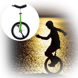 GAOYUY Bicicleta Monociclo Al Aire Libre, Monociclo con Ruedas De 16 / 18 / 20 Pulgadas Unisex Neumático De Montaña Antideslizante Ejercicio De Ciclismo De Equilibrio For Adultos Niños (Color : Green, Size : 16 Inches)