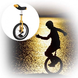 GAOYUY Bicicleta Monociclo Al Aire Libre, Silln Ergonmico Contorneado Monociclo Freestyle De 16 / 18 / 20 Pulgadas for El Ejercicio De Ciclismo De Equilibrio Como Regalos for Nios ( Color : Yellow , Size : 20 inches )