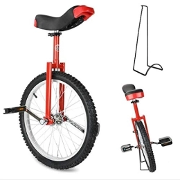  Monociclo Monociclo de Rueda Antideslizante de 16 / 18 / 20 Pulgadas, Bicicletas de Ciclismo de Equilibrio Ciclismo Deportes al Aire Libre Ejercicio físico, para Adultos niños, Rojo (Size : 18inch Wheel)