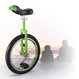 GAOYUY Bicicleta Monociclo De Rueda De 16 / 18 / 20 Pulgadas, Monociclo Freestyle Unisex Marco De Acero Fuerte Sillín Ergonómico Contorneado para Principiantes (Color : Green, Size : 16 Inch)