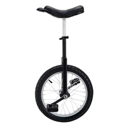 LRBBH Monociclo Monociclo, Entrenador de Ruedas Equilibrio Antideslizante Ajustable Ciclismo, Alto 68-85cm Uso para Principiantes Kids Adultos Ejercicio Divertido Bicicleta / 16 inches / Negro