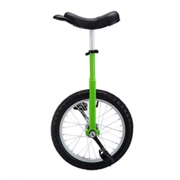 GAOYUY Bicicleta Monociclo, Monociclo con Ruedas De 16 / 18 / 20 Pulgadas Unisex Ejercicio De Ciclismo De Equilibrio De Neumáticos De Montaña De Butilo Antideslizante for Principiantes (Color : Green, Size : 16 Inches)