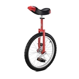  Monociclo Monociclo Monociclo de 18 Pulgadas, Bicicleta de Equilibrio de una Sola Rueda, Adecuado para niños y Adultos de 140-165 cm Altura Ajustable (Rojo)