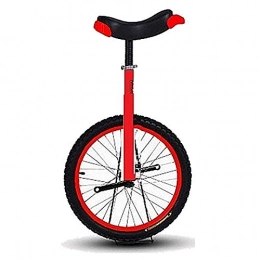 SSZY Bicicleta Monociclo Monociclo de Una Sola Rueda de 16 Pulgadas, para Niños Principiantes Niños Cuya Altura 120-140cm, 6 / 7 / 8 / 9 Años Niño Niña Equilibrio Ciclismo, Cómodo Sillín (Color : Red)