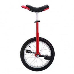 GAOYUY Bicicleta Monociclo, Monociclo Freestyle De 16 / 18 / 20 Pulgadas for Adultos Niños Altura Ajustable Ejercicio De Ciclismo De Equilibrio De Neumáticos De Montaña Antideslizante ( Color : Red , Size : 18 inches )