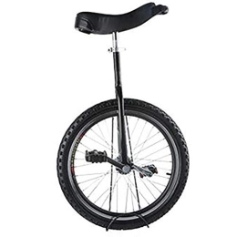 SERONI Bicicleta Monociclo Monociclo Negro 18 / 16 pulgadas Monociclo de una sola rueda para niños niñas niños, monociclos de 20 / 24 pulgadas para adultos principiantes, asiento de altura ajustable, para divertirse y h