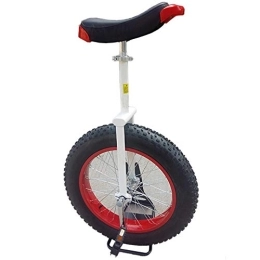 Lqdp Bicicleta Monociclo Monociclos de 20 Pulgadas para Adolescentes / Adultos, Ciclo Uni para Principiantes con Neumático de Montaña de Butilo Antideslizante, Capacidad de Carga de 300 Libras (Color : Red)