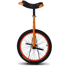 SSZY Bicicleta Monociclo Monociclos de 24"para Adultos Principiantes, Adultos Adolescentes Varones Personas Súper Altas Monociclo de Una Sola Rueda, con Llanta Gruesa Ensanchada (Color : Orange)