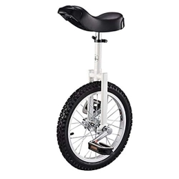 SSZY Bicicleta Monociclo Monociclos Profesionales Unisex Adultos de 20 Pulgadas, Entrenador de Adolescentes Equilibrio en Bicicleta con Borde de Aleación, para Ejercicio Físico, Altura Ajustable ( Color : White )