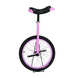 LRBBH Bicicleta Monociclo, NiñOs Adultos Principiantes Equilibrio Antideslizante Ajustable Ciclismo Ejercicio AcrobáTico Rueda de Fitness Altura Adecuada 140 a 150 CM / 18 inches / rosado