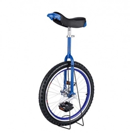 GASLIKE Bicicleta Monociclo para niños y adultos, horquilla de acero al manganeso de alta resistencia, asiento ajustable, hebilla de aleación de aluminio, neumáticos antideslizantes y pedales con cuentas, Azul, 16 inch