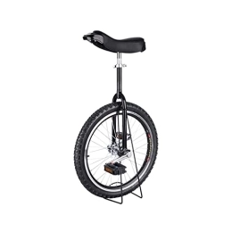  Monociclo Neumático de Monociclo Rueda de Monociclo Cromado Estilo de Entrenamiento Ciclismo con Soporte Ciclismo Deportes al Aire Libre Ejercicio físico (Negro 16 Pulgadas)